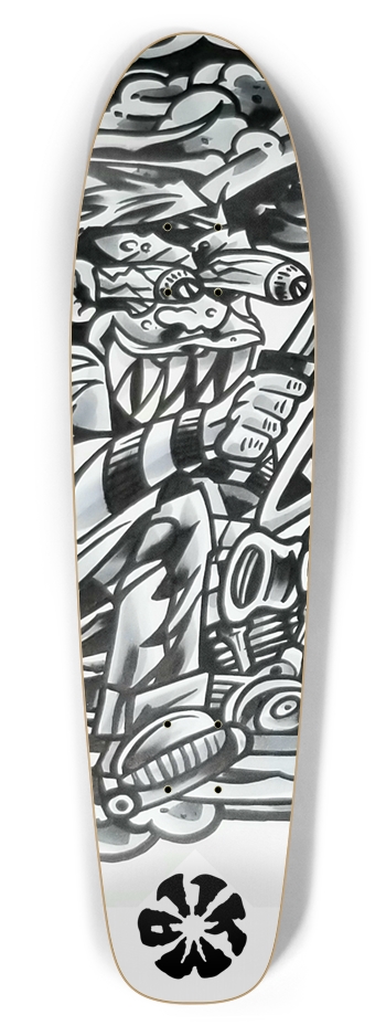 KMA11 LONGFORK Skateboard Bottle Tail