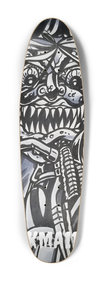 KMA11 BURNING INSIDE Skateboard Cruiser Shape