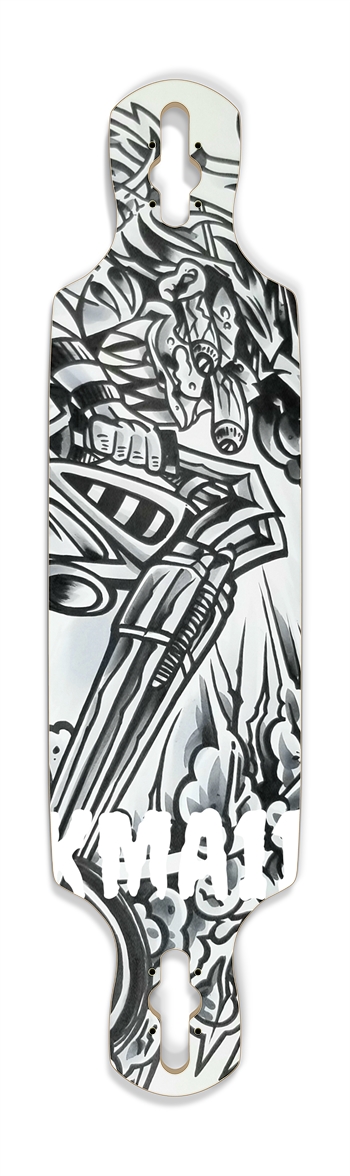 KMA11 LONGFORK Skateboard Drop Through Longboard