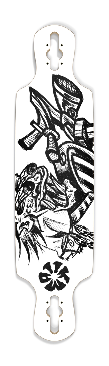 KMA11 OGSIDESHOW Skateboard Drop Through Longboard