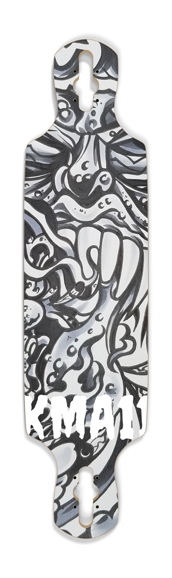 KMA11 PSYCHOTRIP Skateboard Drop Through Longboard