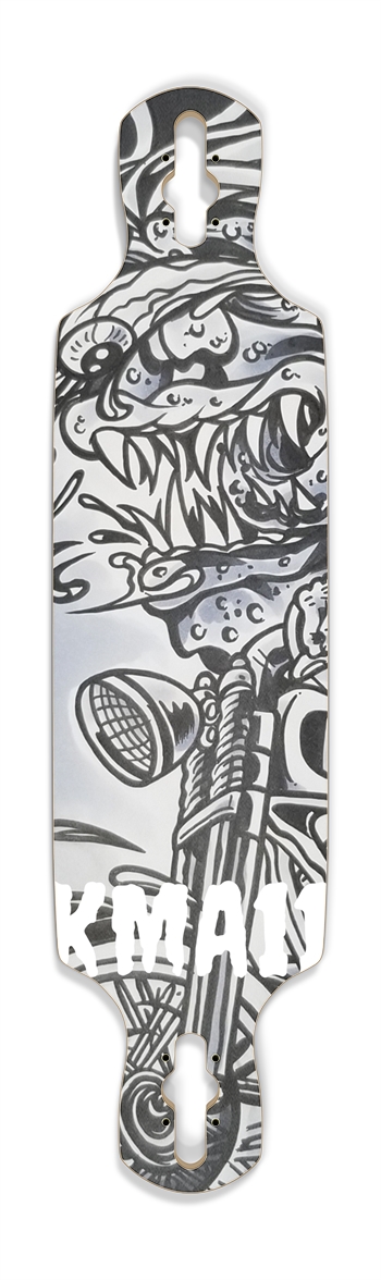 KMA11 WILDSIDE Skateboard Drop Through Longboard