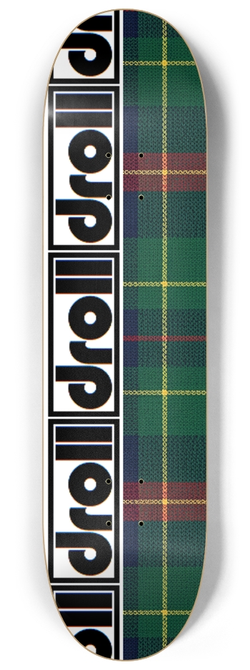 tartan green droll strip 8-1/4 Skateboard Deck