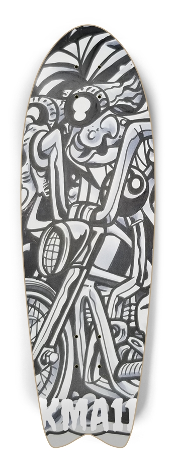 KMA11 8BALL. Skateboard Fish Tail