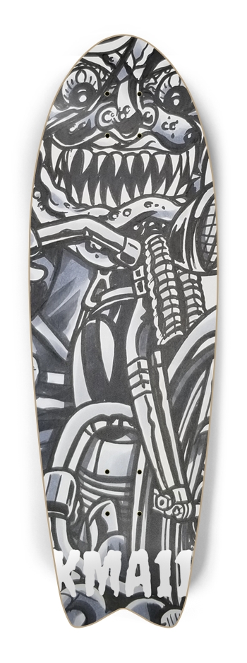 KMA11 BURNING INSIDE Skateboard Fish Tail