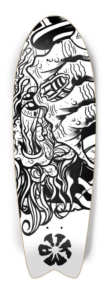 KMA11 FREEBOMBERS Skateboard Fish Tail