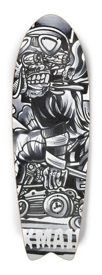 KMA11 SMOKING Skateboard Fish Tail