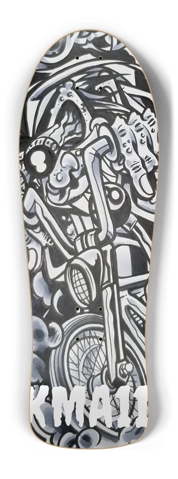 KMA11 8BALL Skateboard Old School Shape