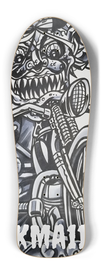 KMA11 BURNING INSIDE Skateboard Old School Shape