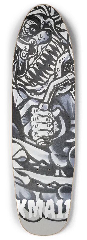 KMA11 BURNING INSIDE Skateboard Punk Nose Pool Shape