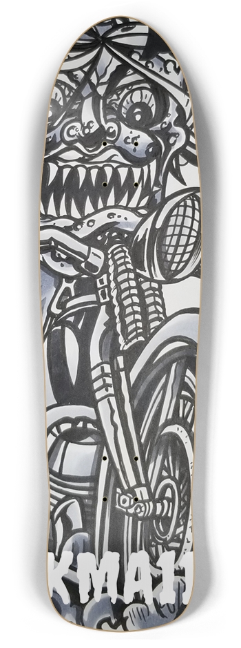 KMA11 BURNING INSIDE Skateboard Retro Rocket