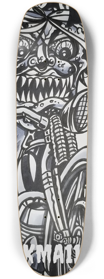 KMA11 BURNING INSIDE Skateboard Square Nose