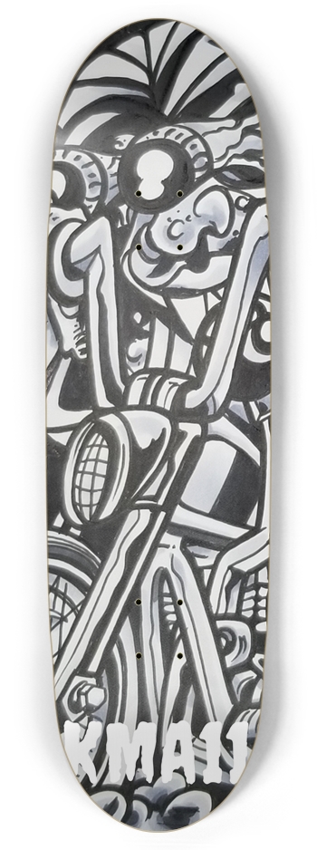 Knuckles 8BALL Skateboard Football Shape