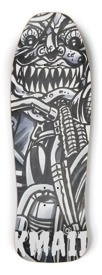 KKMA11 BURNING INSIDE Skateboard Shredder Shape