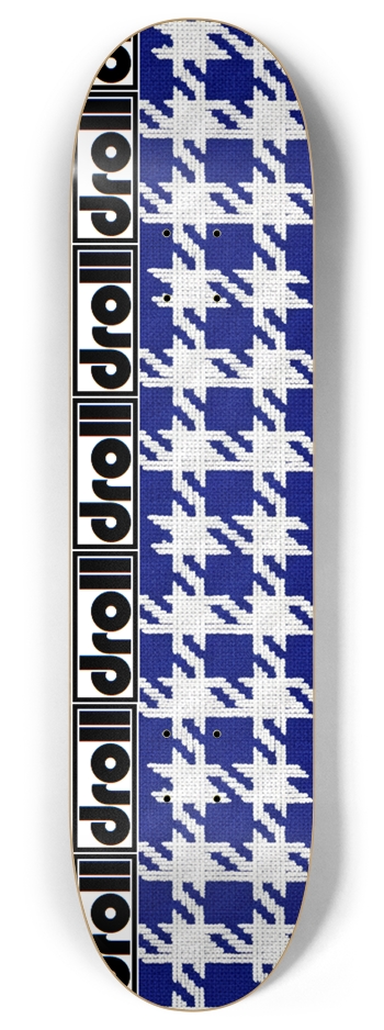 houndstooth blue droll strip
