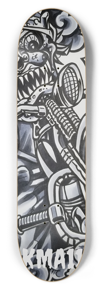 KMA11 BURNING INSIDE Skateboard 8-1/2 Skateboard Deck