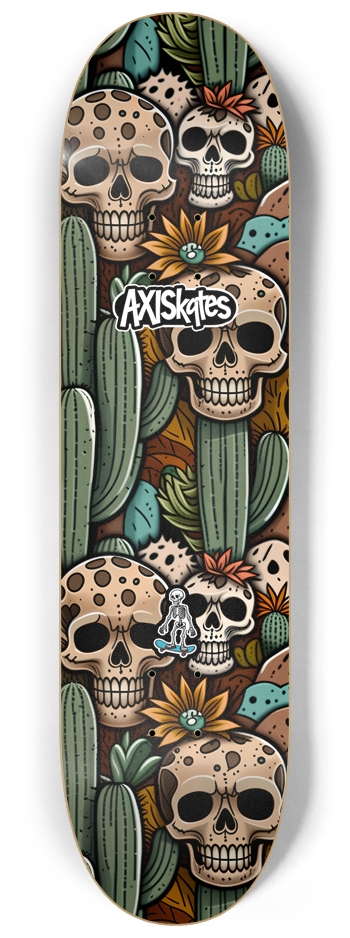 Desert Skulls Design - Custom Popsicle Desert Illustration Cartoon Style Earthy Skulls