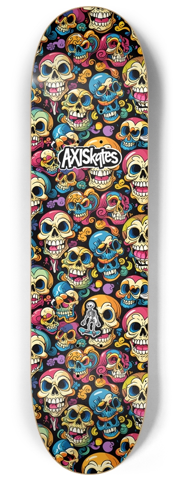 Mad Skulls 1 - Custom Popsicle Intense Cartoon Skulls Muted Colors