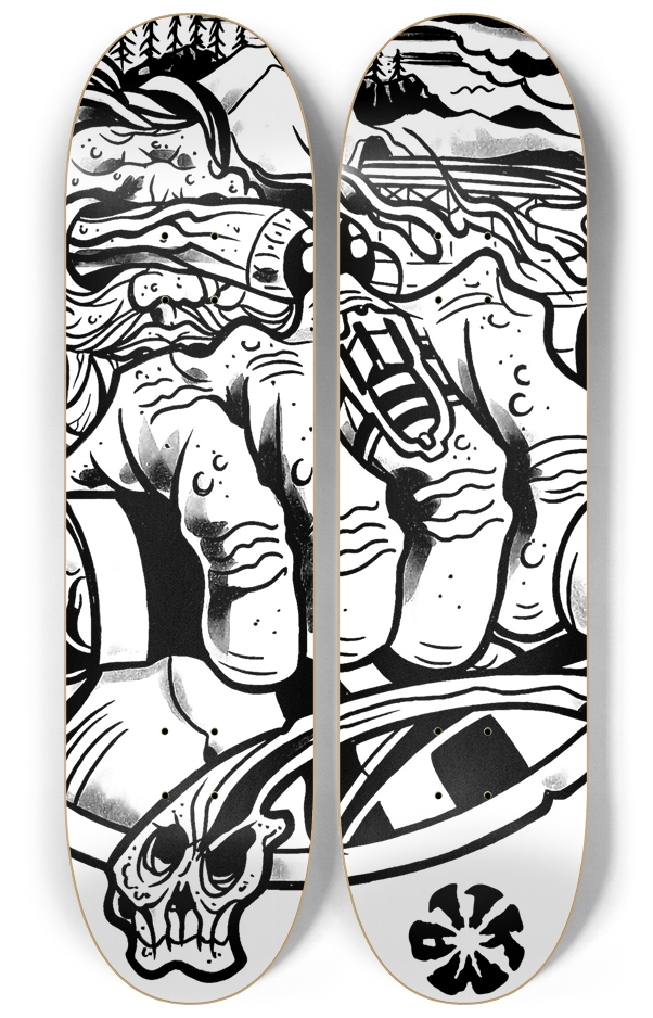KMA11 FREEBOMBERS Skateboard Series 2 Deck Wall Series