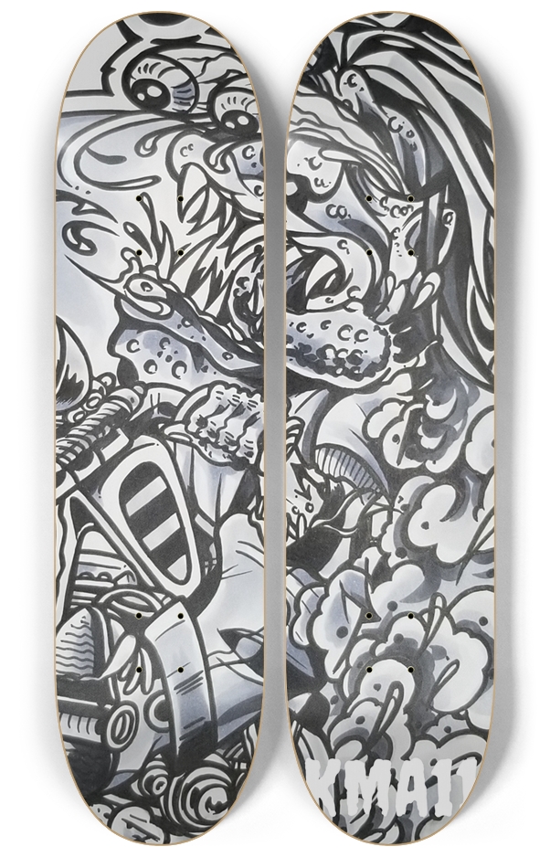 KMA11 WILDSIDE Skateboard Series 2 Deck Wall Series