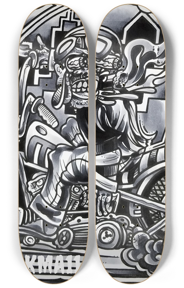 KMA11 SMOKING Skateboard Series 2 Deck Wall Series