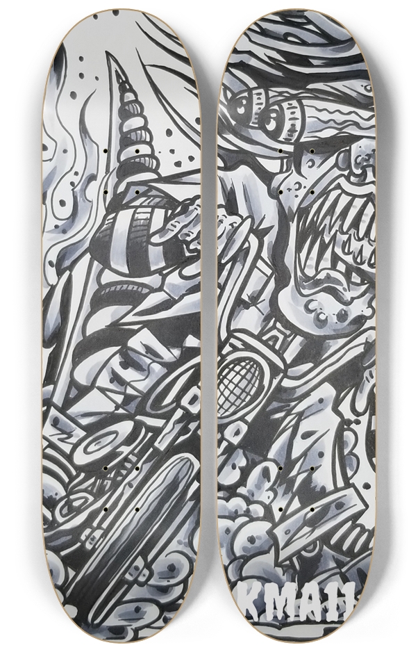 KMA11 PSYCHOTRIP Skateboard Series 2 Deck Wall Series