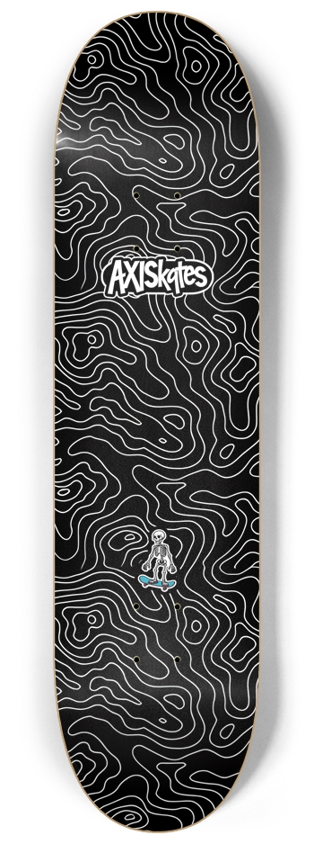 TOPO Design White - Custom Popsicle Abstract Modern Contemporary Line Art White on Black