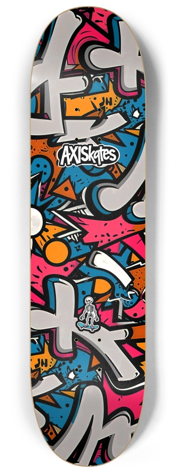 Urban Doodle - Custom Popsicle Abstract Illustration Urban Graffiti Vivid Color 8-1/4 Skateboard Deck