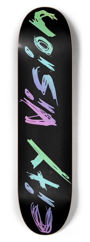 Black and Rainbow Glitter Name 7.62 7-5/8 Skateboard Deck