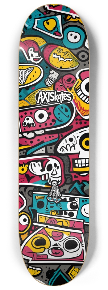 Comic Skates 2 - Custom Popsicle Abstract Cartoon Art Graffiti Style Vivid Color