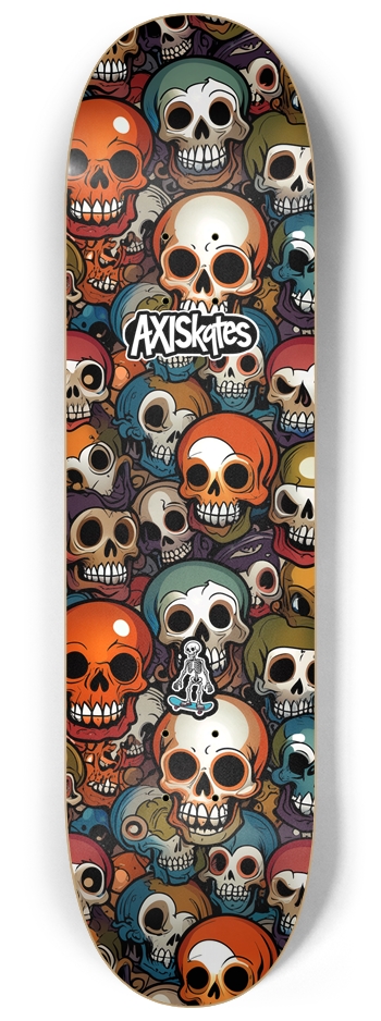 Comic Skulls 2 - Custom Popsicle Abstract Comic Style Wacky Skulls in Color