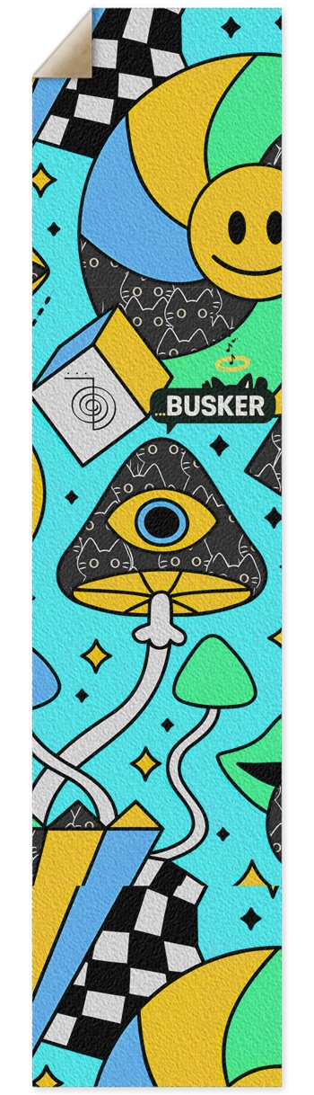 Invisible Cats Cap...BUSKER Griptape for Longboards