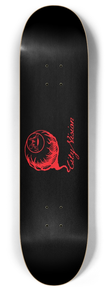 Black and Red Logo 8.00 8 Inch Skateboard Deck
