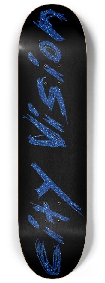Black and Blue Glitter Name 8.25 8-1/4 Skateboard Deck