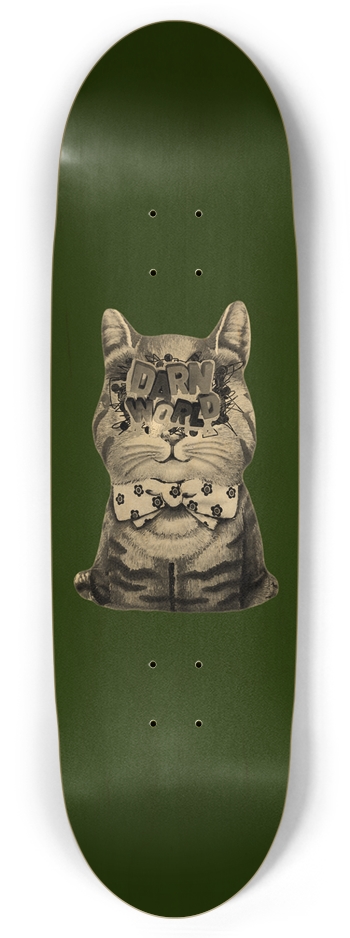 DARN CAT green 8.87” Football Shape