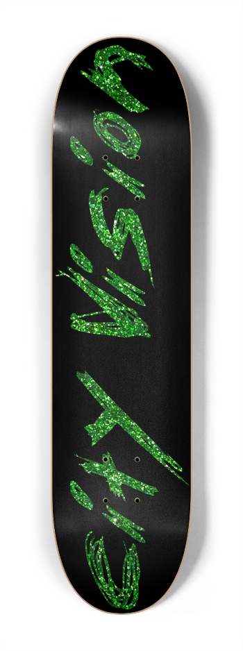 Black and Green Glitter Name Mini 7.25