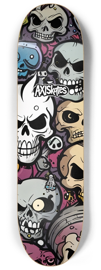 Grouchy Skulls 1 - Custom Popsicle Intense Cartoon Comic Graffiti