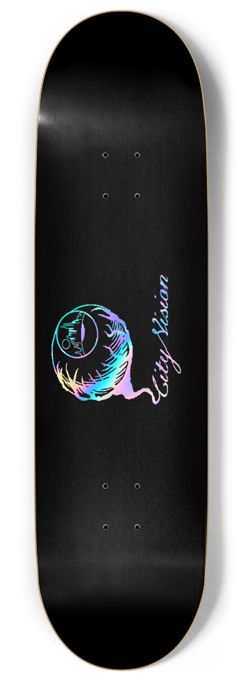 Black and Rainbow Logo 9.00 9 Inch Skateboard
