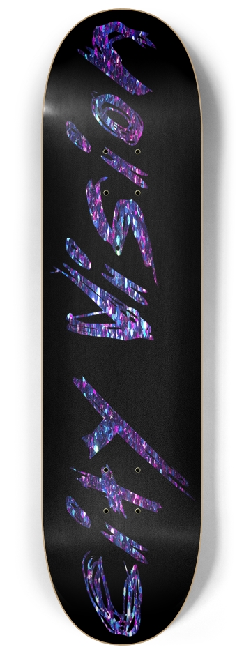 Black and Dark Rainbow Glitter Name 8.25 8-1/4 Skateboard Deck