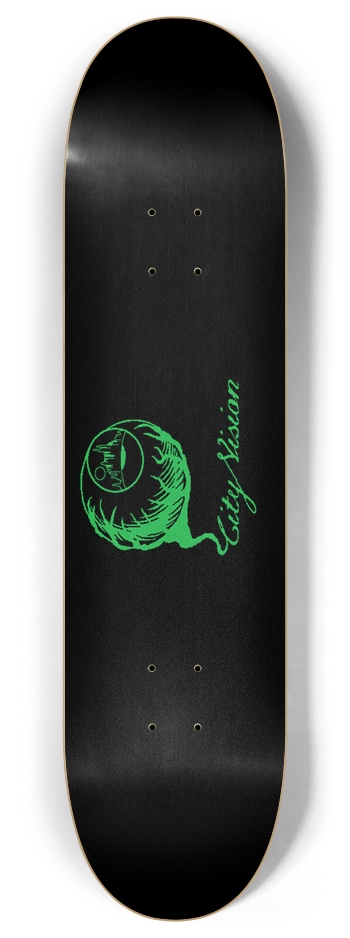 Black and Green Logo 8.00 8 Inch Skateboard Deck