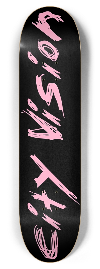 Black and Pink Name 7.87 7-7/8 Skateboard Deck
