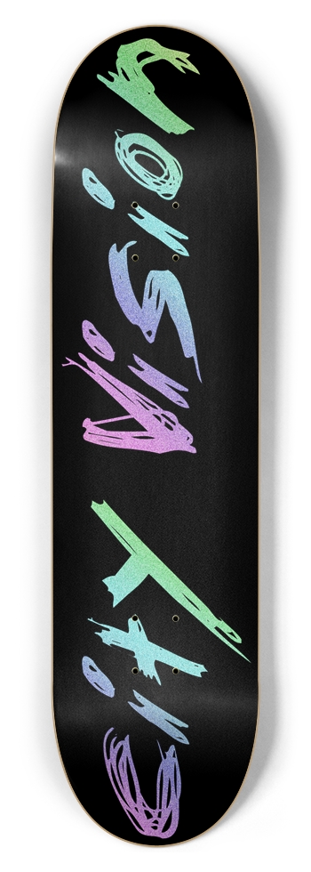 Black and Rainbow Glitter Name 8.50 8-1/2 Skateboard Deck