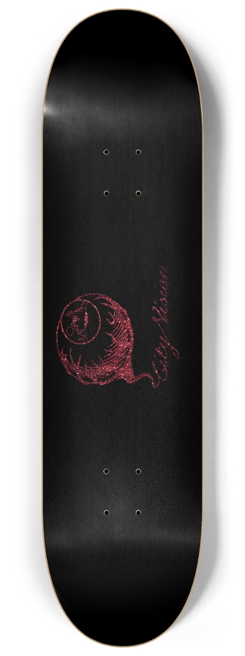 Black and Red Glitter Logo 8.25 8-1/4 Skateboard Deck