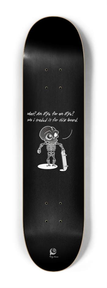 An Eye For An Eye Black Mini 7.25 7-1/4 Mini/Kid Skateboard