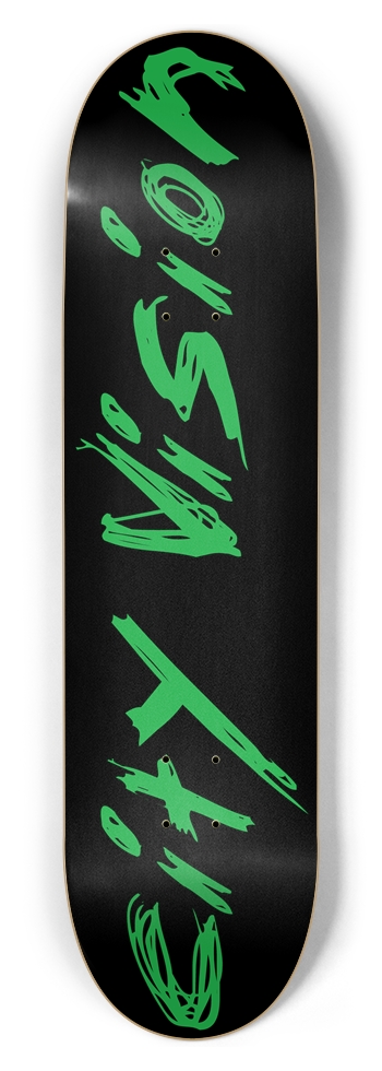 Black and Green Name 8.50 8-1/2 Skateboard Deck