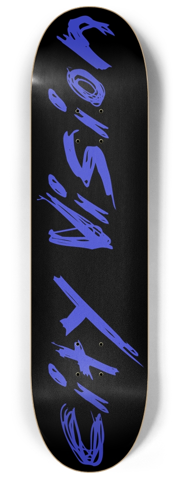 Black and Blue Name 8.25 8-1/4 Skateboard Deck