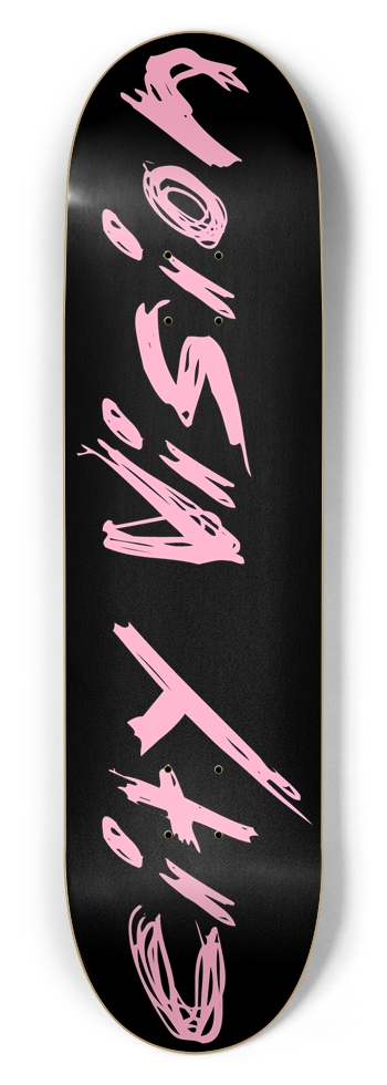 Black and Pink Name 8.50 8-1/2 Skateboard Deck