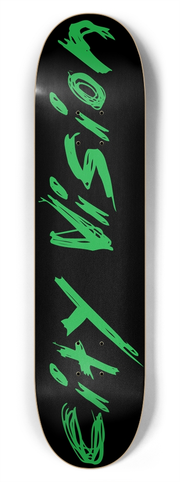 Black and Green Name 7.75 7-3/4 Skateboard Deck