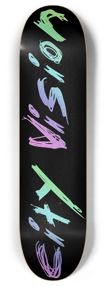 Black and Rainbow Glitter Name 8.00 8 Inch Skateboard Deck