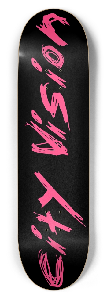 Black and Hot Pink Name 8.50 8-1/2 Skateboard Deck